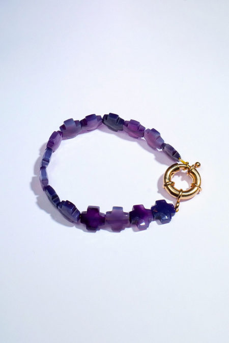 bracelet holbox croix violette